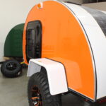 orange and white sunnyside offroad camper trailer